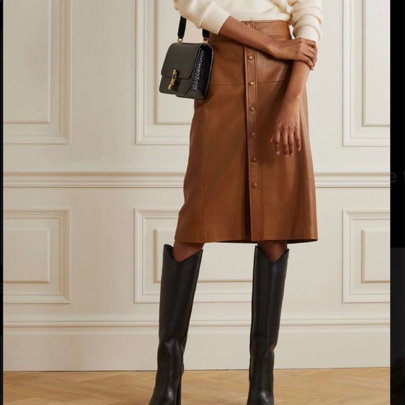 Vintage genuine suede a line midi skirt - Picture 7 of 7